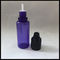 بطری های مایع بنفش PET E ، بطری های Dropper قابل فشار با پلاستیک PET ظرفیت 15ml تامین کننده