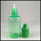 بطری های پلاستیکی 30 میلی لیتری سبز بطری های PET Dropper بطری های روغن آب میوه ای با درپوش تمیز کننده ضد کودک تامین کننده