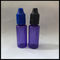 بطری های مایع بنفش PET E ، بطری های Dropper قابل فشار با پلاستیک PET ظرفیت 15ml تامین کننده